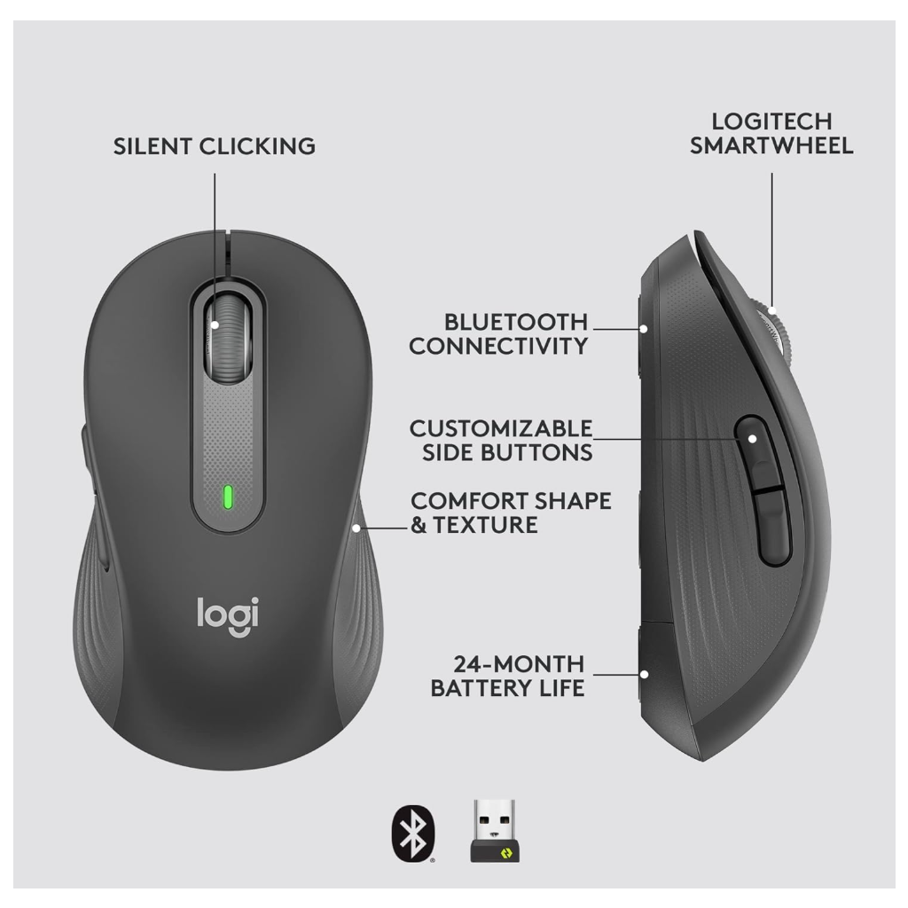 Logitech Signature M650 for Business – Wireless Mouse