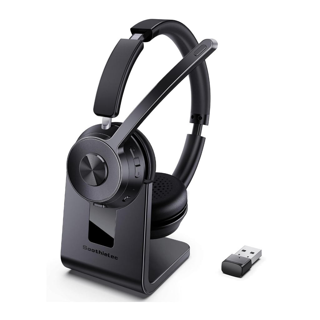 Professional Wireless Bluetooth Headset with Noise-Cancelling Microphone